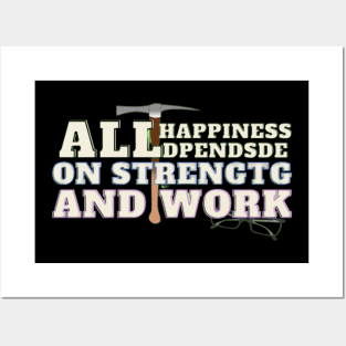 Happiness Strengts work Posters and Art